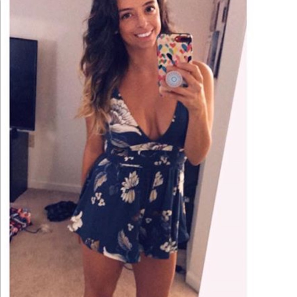 Flower pattern romper